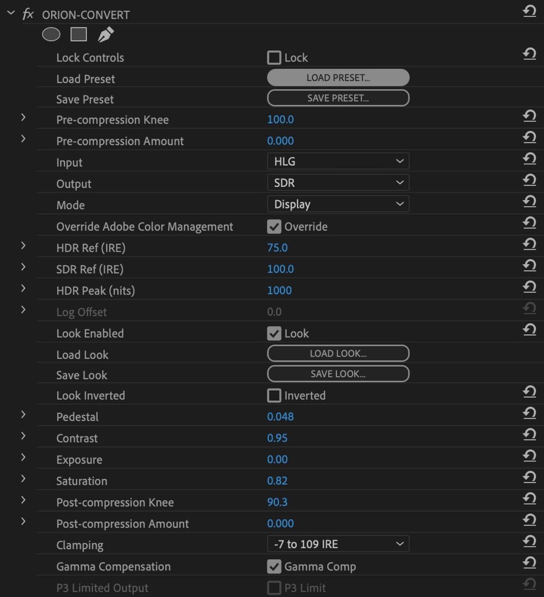 ORION-CONVERT NLE Plugin panel inside an Adobe host application